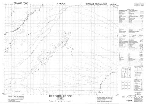 042P04 Bedford Creek Canadian topographic map, 1:50,000 scale