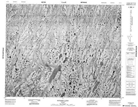 042P12 Kinosheo Lakes Canadian topographic map, 1:50,000 scale