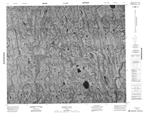 043D09 Symons Lake Canadian topographic map, 1:50,000 scale