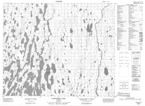 043E03 Lastcedar Lake Canadian topographic map, 1:50,000 scale