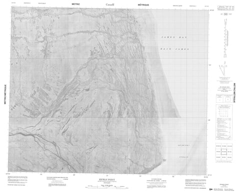 043G08 Ekwan Point Canadian topographic map, 1:50,000 scale