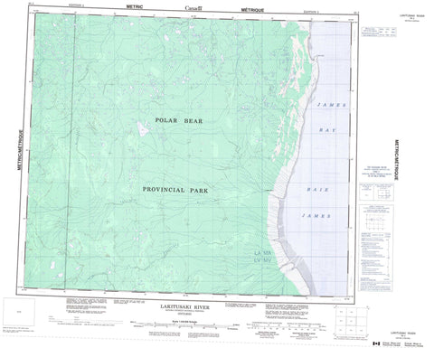 043J Lakitusaki River Canadian topographic map, 1:250,000 scale