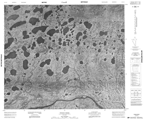 043L15 Winino Creek Canadian topographic map, 1:50,000 scale