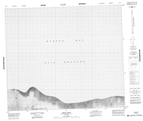 043N07 Oman Point Canadian topographic map, 1:50,000 scale