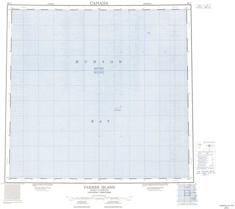 044I Farmer Island Canadian topographic map, 1:250,000 scale