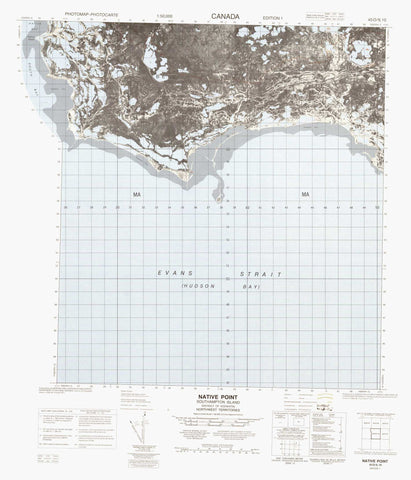 045O09 Native Point Canadian topographic map, 1:50,000 scale