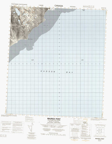 045O12 Maurice Point Canadian topographic map, 1:50,000 scale