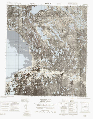 045O16 No Title Canadian topographic map, 1:50,000 scale