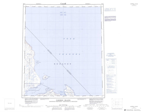 046A Caribou Island Canadian topographic map, 1:250,000 scale