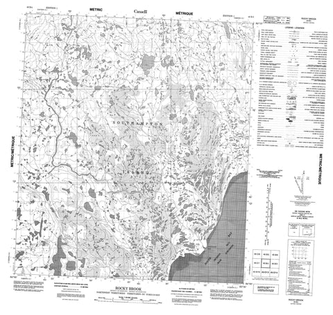 046B04 Rocky Brook Canadian topographic map, 1:50,000 scale