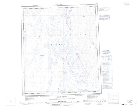 046C Boas River Canadian topographic map, 1:250,000 scale