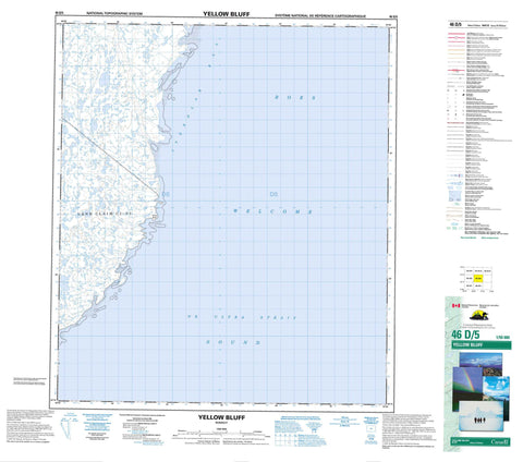 046D05 Yellow Bluff Canadian topographic map, 1:50,000 scale