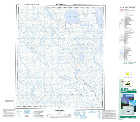 046D13 Meen Lake Canadian topographic map, 1:50,000 scale