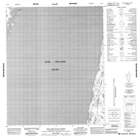 046E09 Why Nee Yulik Point Canadian topographic map, 1:50,000 scale