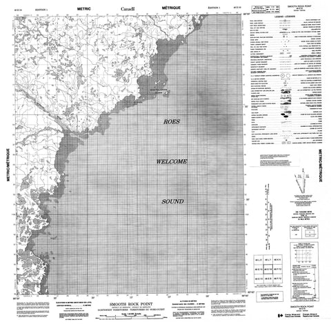 046E16 Smooth Rock Point Canadian topographic map, 1:50,000 scale