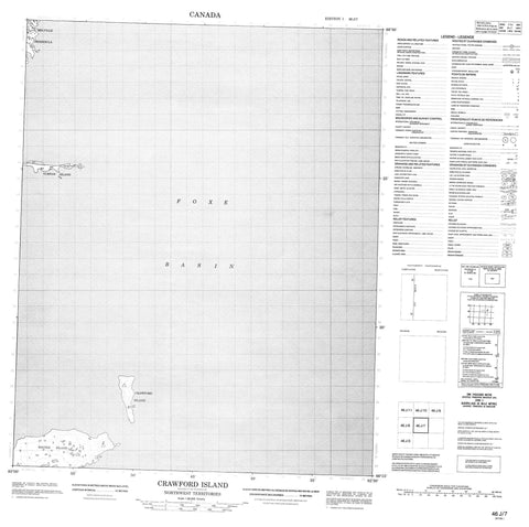 046J07 Crawford Island Canadian topographic map, 1:50,000 scale