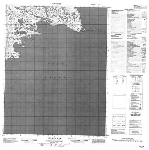 046J09 Palmer Bay Canadian topographic map, 1:50,000 scale