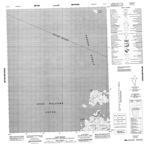 046K03 Cape Frigid Canadian topographic map, 1:50,000 scale