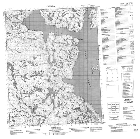 046K09 Cape Reid Canadian topographic map, 1:50,000 scale