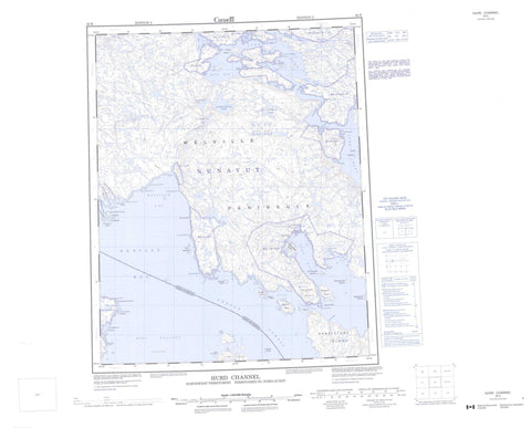 046K Hurd Channel Canadian topographic map, 1:250,000 scale