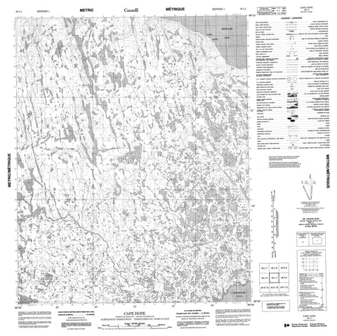 046L01 Cape Hope Canadian topographic map, 1:50,000 scale