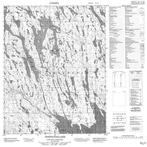 046L10 North Pole Lake Canadian topographic map, 1:50,000 scale