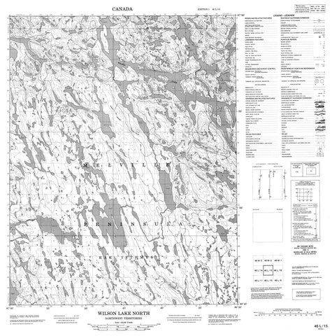 046L15 Wilson Lake North Canadian topographic map, 1:50,000 scale