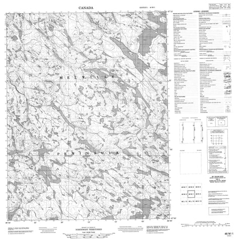 046M01 No Title Canadian topographic map, 1:50,000 scale