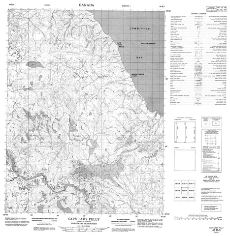 046M05 Cape Lady Pelly Canadian topographic map, 1:50,000 scale