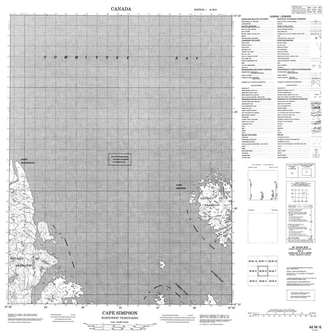 046M06 Cape Simpson Canadian topographic map, 1:50,000 scale