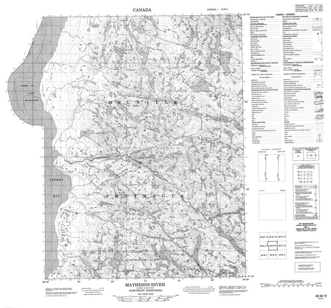 046M09 Matheson River Canadian topographic map, 1:50,000 scale