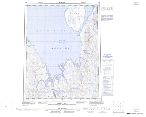 046M Lefroy Bay Canadian topographic map, 1:250,000 scale