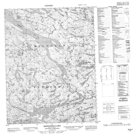 046N03 Niuninga Lake Canadian topographic map, 1:50,000 scale