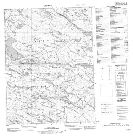 046N11 No Title Canadian topographic map, 1:50,000 scale