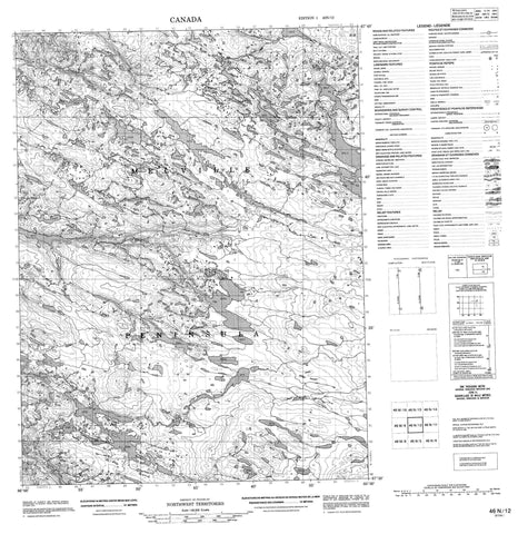 046N12 No Title Canadian topographic map, 1:50,000 scale