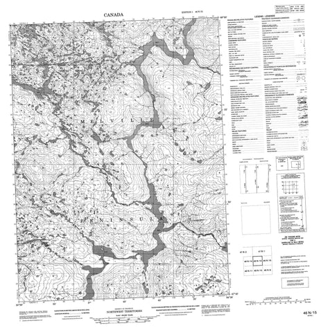 046N15 No Title Canadian topographic map, 1:50,000 scale