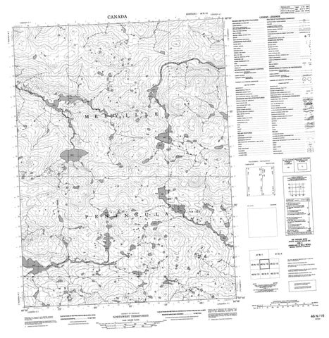 046N16 No Title Canadian topographic map, 1:50,000 scale