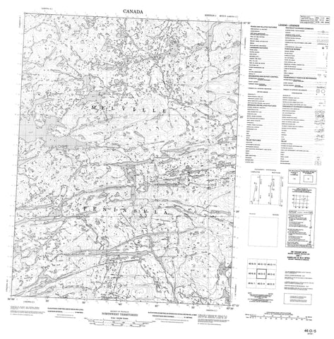 046O05 No Title Canadian topographic map, 1:50,000 scale