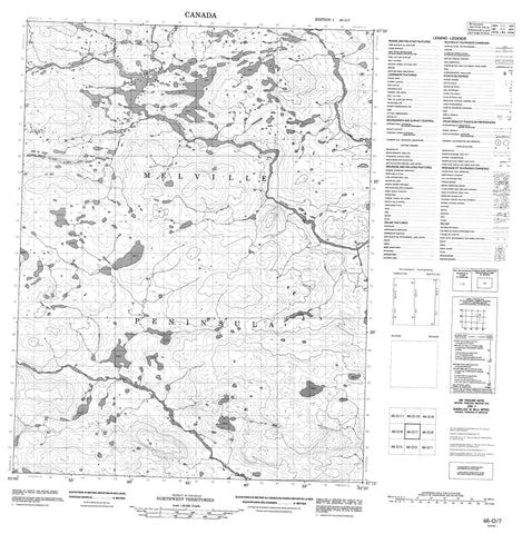 046O07 No Title Canadian topographic map, 1:50,000 scale