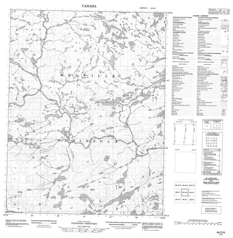 046O08 No Title Canadian topographic map, 1:50,000 scale