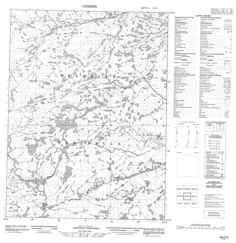 046O09 No Title Canadian topographic map, 1:50,000 scale