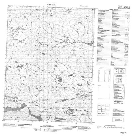 046O11 No Title Canadian topographic map, 1:50,000 scale