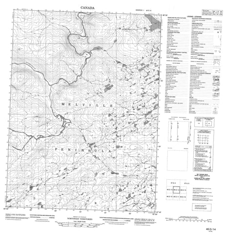 046O14 No Title Canadian topographic map, 1:50,000 scale