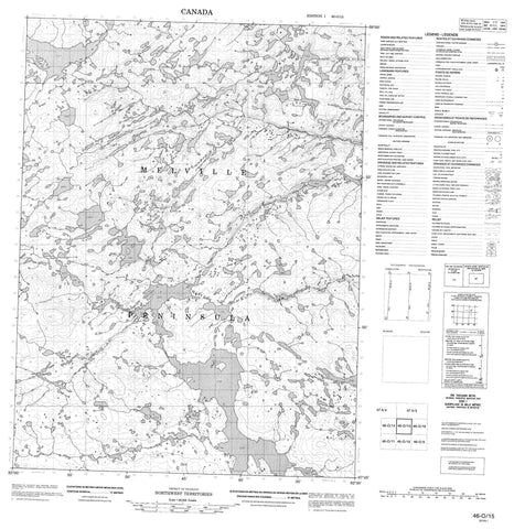 046O15 No Title Canadian topographic map, 1:50,000 scale