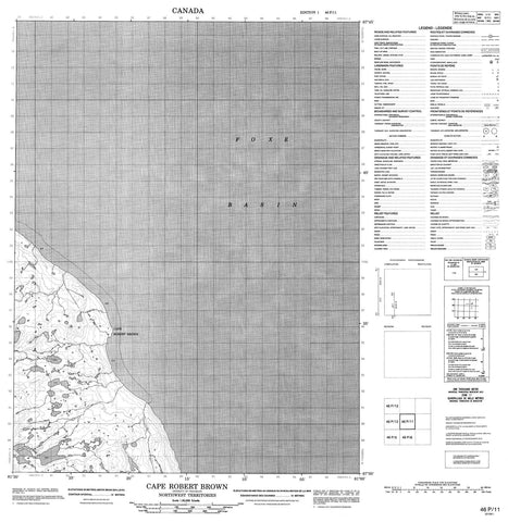 046P11 Cape Robert Brown Canadian topographic map, 1:50,000 scale