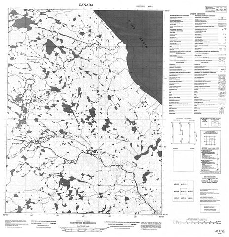 046P12 No Title Canadian topographic map, 1:50,000 scale