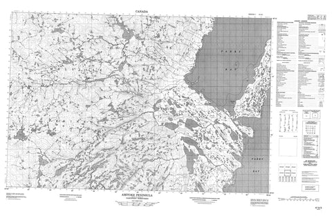 047A03 Amitoke Peninsula Canadian topographic map, 1:50,000 scale