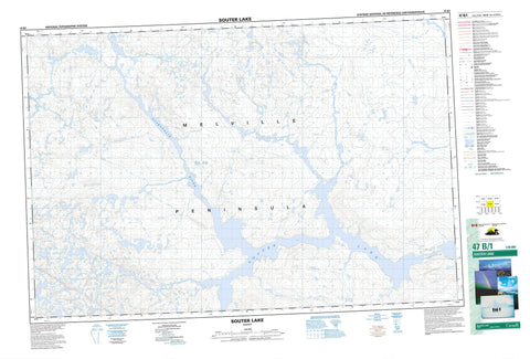 047B01 Souter Lake Canadian topographic map, 1:50,000 scale