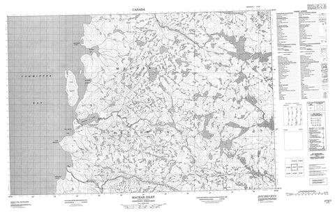 047B07 Mackar Inlet Canadian topographic map, 1:50,000 scale