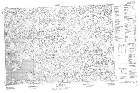 047C01 Blacks Inlet Canadian topographic map, 1:50,000 scale